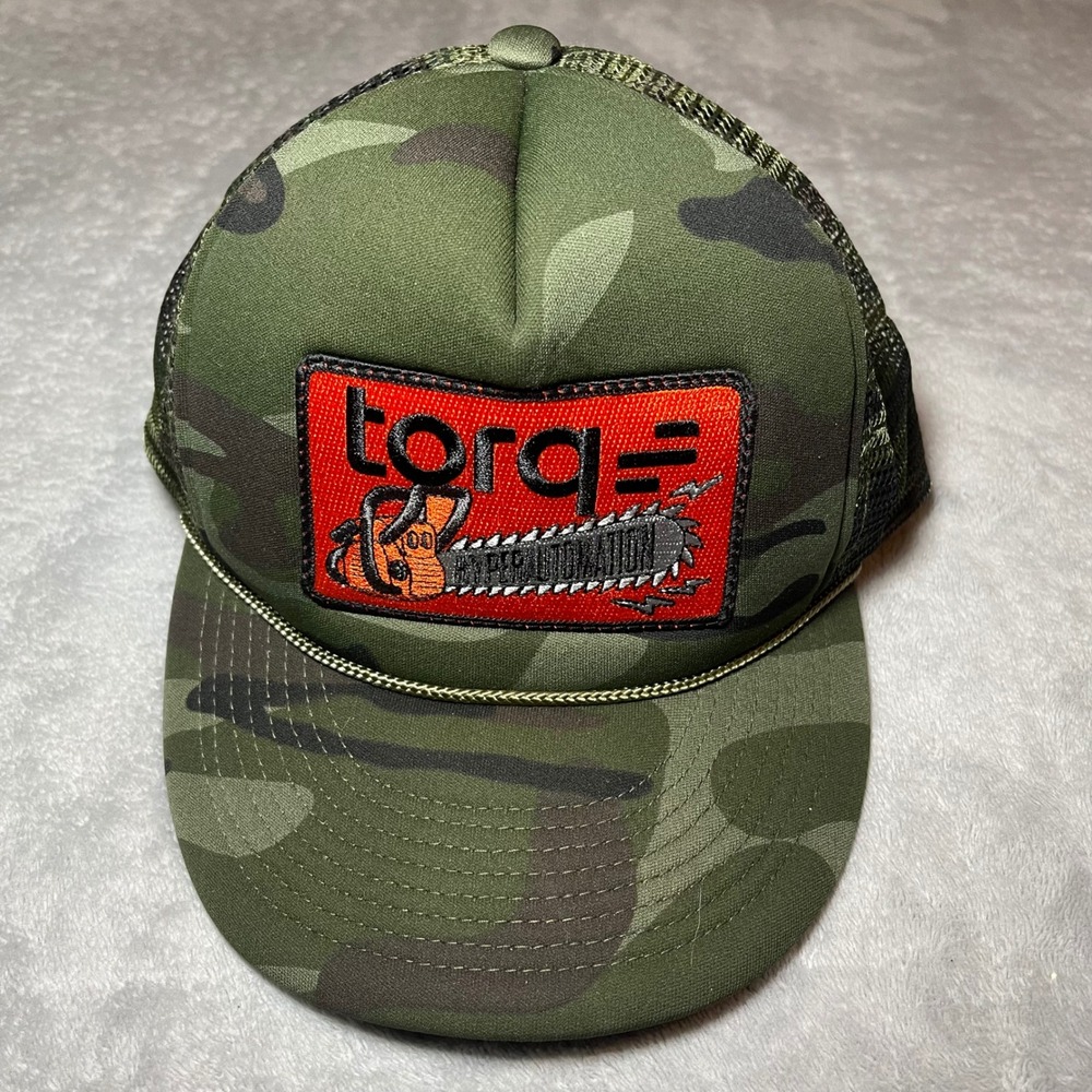 Cobra Torq Hat Mens Green One Size Hyperautomation Chainsaw Camo Trucker OSFA